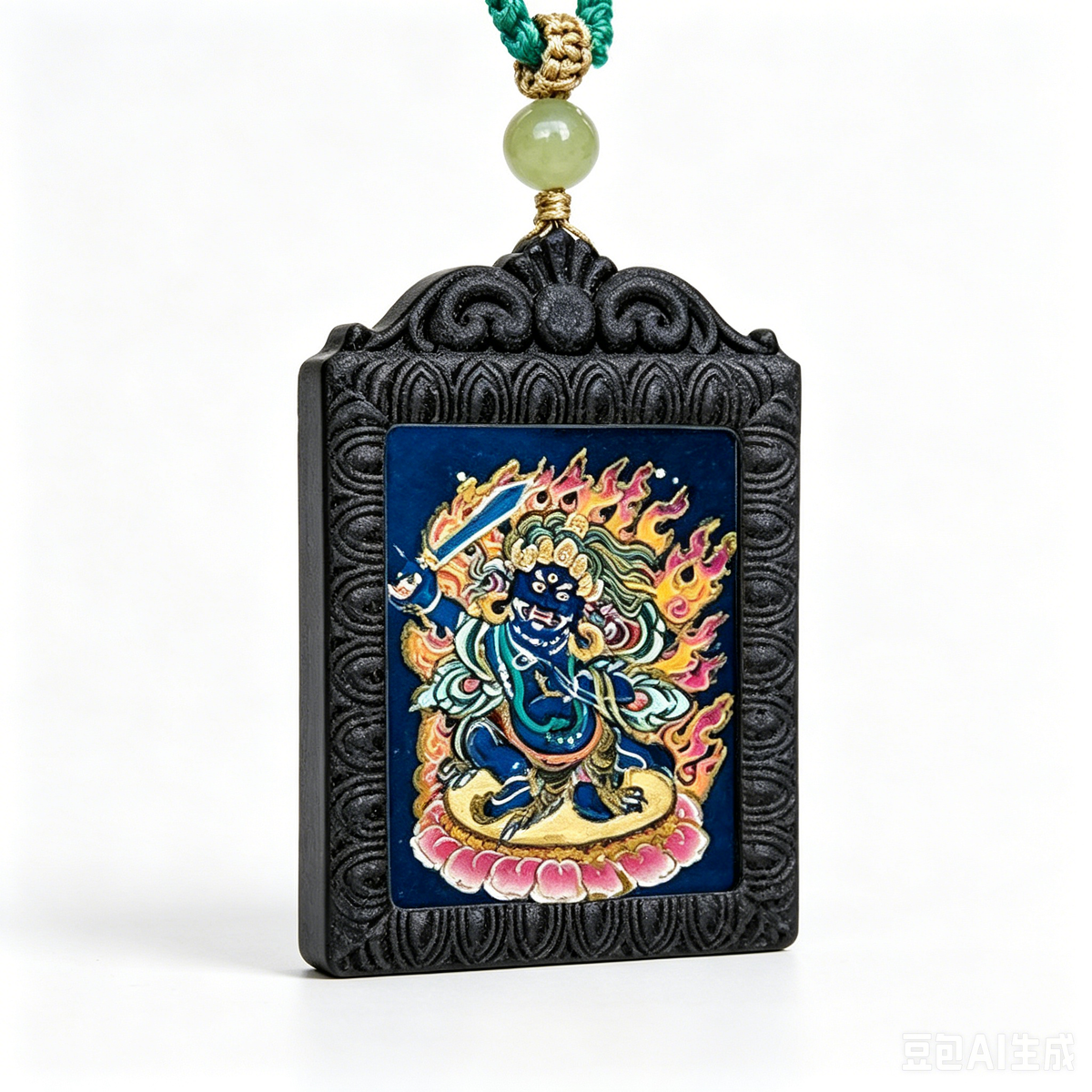 Acala sandalwood incense plaque on white background